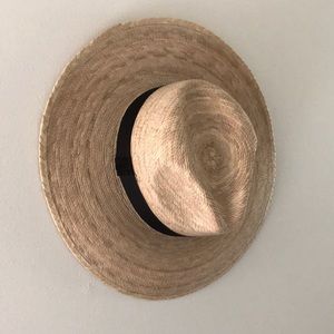 Women’s wide brim palm fedora